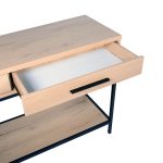 CONSOLLE SQUARED PIANO ROVERE STRUTTURA NERA - immagine 7