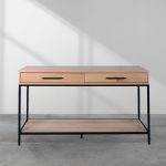 CONSOLLE SQUARED PIANO ROVERE STRUTTURA NERA - immagine 6