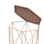 SET TAVOLINI CONTENITORI ROVERE/ROSE GOLD PRISM - immagine 5