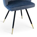 SEDIA FRIDA VELLUTO BLUE GREY - immagine 4