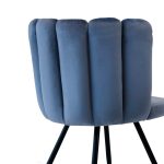 SEDIA FRIDA VELLUTO BLUE GREY - immagine 5