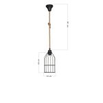 Lampada da soffitto Origin nera corda iuta - immagine 3