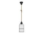 Lampada da soffitto Origin nera corda iuta