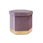 POUF CONTENITORE SUSY VELLUTO LILLA