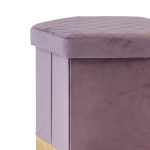 POUF CONTENITORE SUSY VELLUTO LILLA - immagine 6