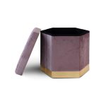 POUF CONTENITORE SUSY VELLUTO LILLA - immagine 5