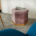 POUF CONTENITORE SUSY VELLUTO LILLA - immagine 3