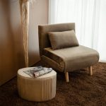 POUF IN VELLUTO BEIGE REGIO