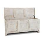 Cassapanca Taste legno massello bianco anticato - immagine 3
