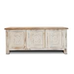 Cassapanca Taste legno massello bianco anticato - immagine 6