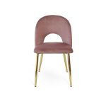 Sedia Mine velluto cipria gambe oro - immagine 4