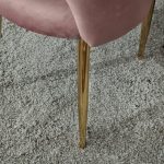 Sedia Mine velluto cipria gambe oro - immagine 7