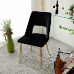 Sedia Drill velluto nero gambe oro - immagine 4