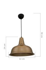 Lampada da soffitto Staff bronzo - immagine 4