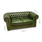 DIVANO CHESTER 2 POSTI PELLE FIORE - immagine 2