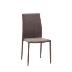 Sedia Dani plus nera in tortora meccanico similpelle