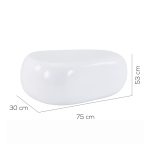 TAVOLINO EVOLUTION STONE, RESINA BIANCO LACC OPACO - immagine 2