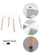 TAVOLO TEX FISSO 80*80 PIANO BIANCO - immagine 2