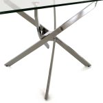 Tavolo Royal vetro rettangolare gambe cromate - immagine 4