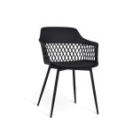 POLTRONA BUNNY IN POLIPROPILENE, CUSCINO E GAMBE METALLO