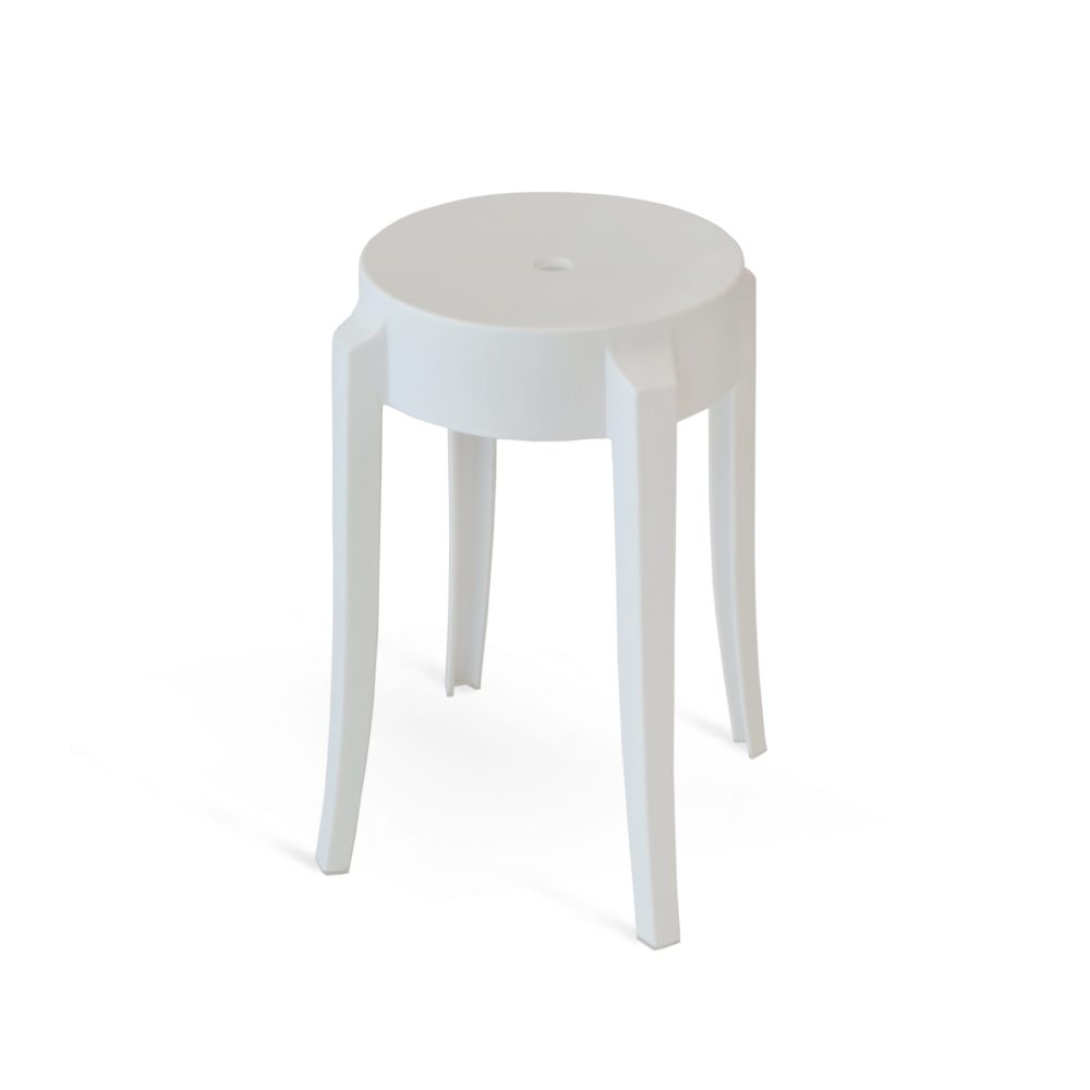 8056994497335_1 SGABELLO SMART POLIPROPILENE BIANCO - immagine 1