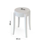 SGABELLO SMART POLIPROPILENE BIANCO - immagine 2