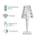 LAMPADA DA TAVOLO LED CRYSTAL METACRILATO - immagine 3